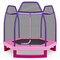 7 Feet Kids Trampoline with Safety Enclosure Net and Steel Frame Indoor or Outdoor Bounce Jumper Toy